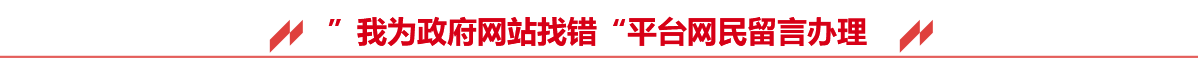 “我为政府网站找错”平台网民留言办理